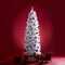 9FT/7.5FT White/Silver/Pink Pencil Tinsel Artificial Christmas Tree